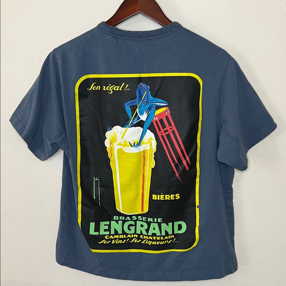 Rebel Vengeance Graphic T-Shirt Men's Size Medium Blue Tee